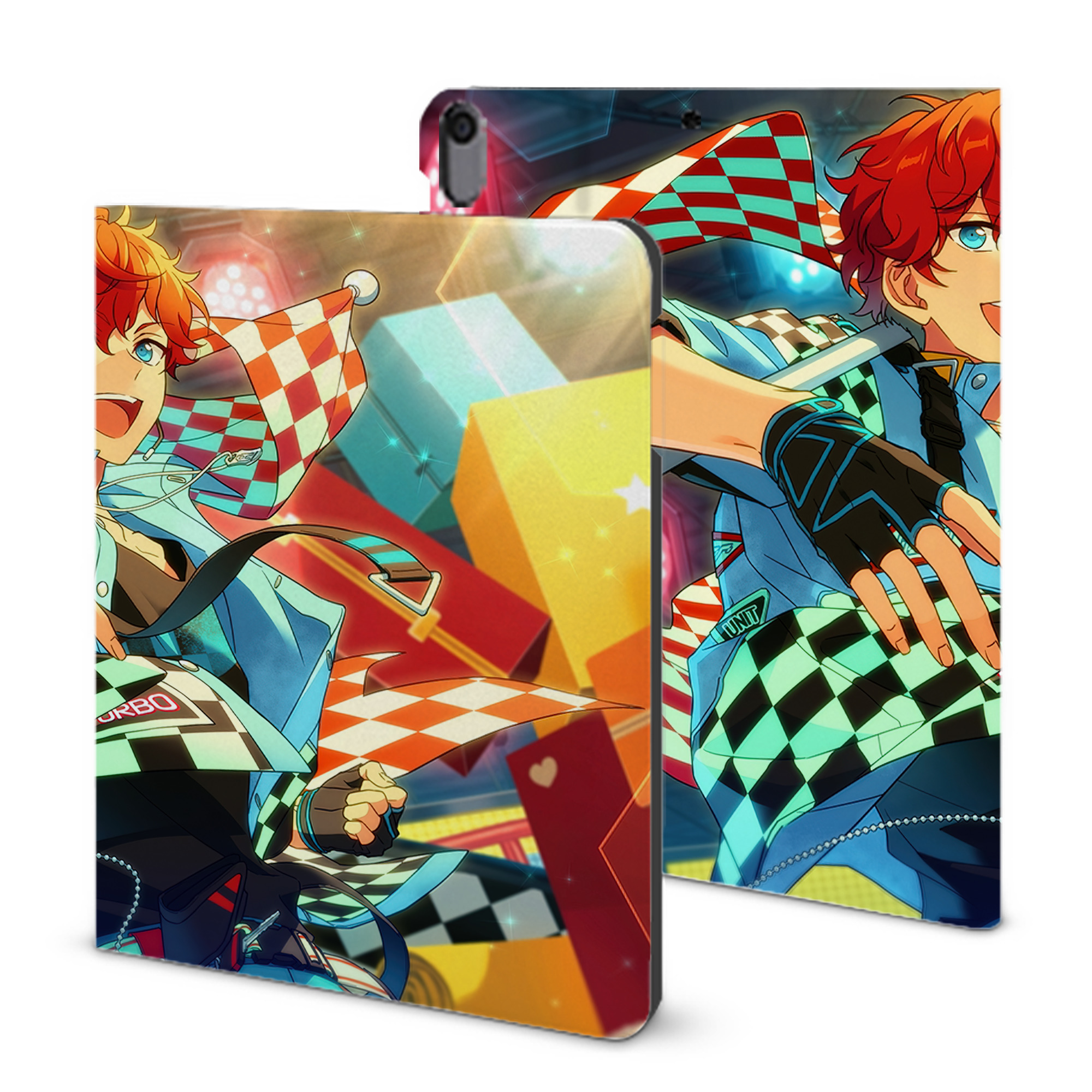 （画像用） あんさんぶるスターズ! Ensemble Stars IPad ケース ブック型 PUレザー TPU 耐衝撃 軽量 薄型 ペン収納なし 全面保護 IPad 各モデル対応